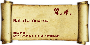 Matala Andrea névjegykártya