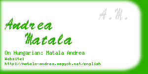 andrea matala business card
